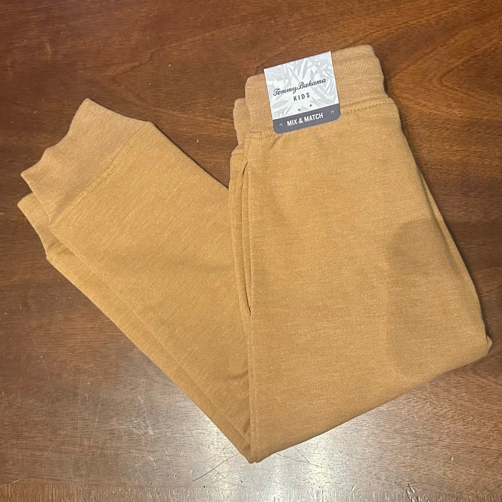 Tommy Bahama jogger pants NWT Kids Size XS 4 Camel‎ cotton blend